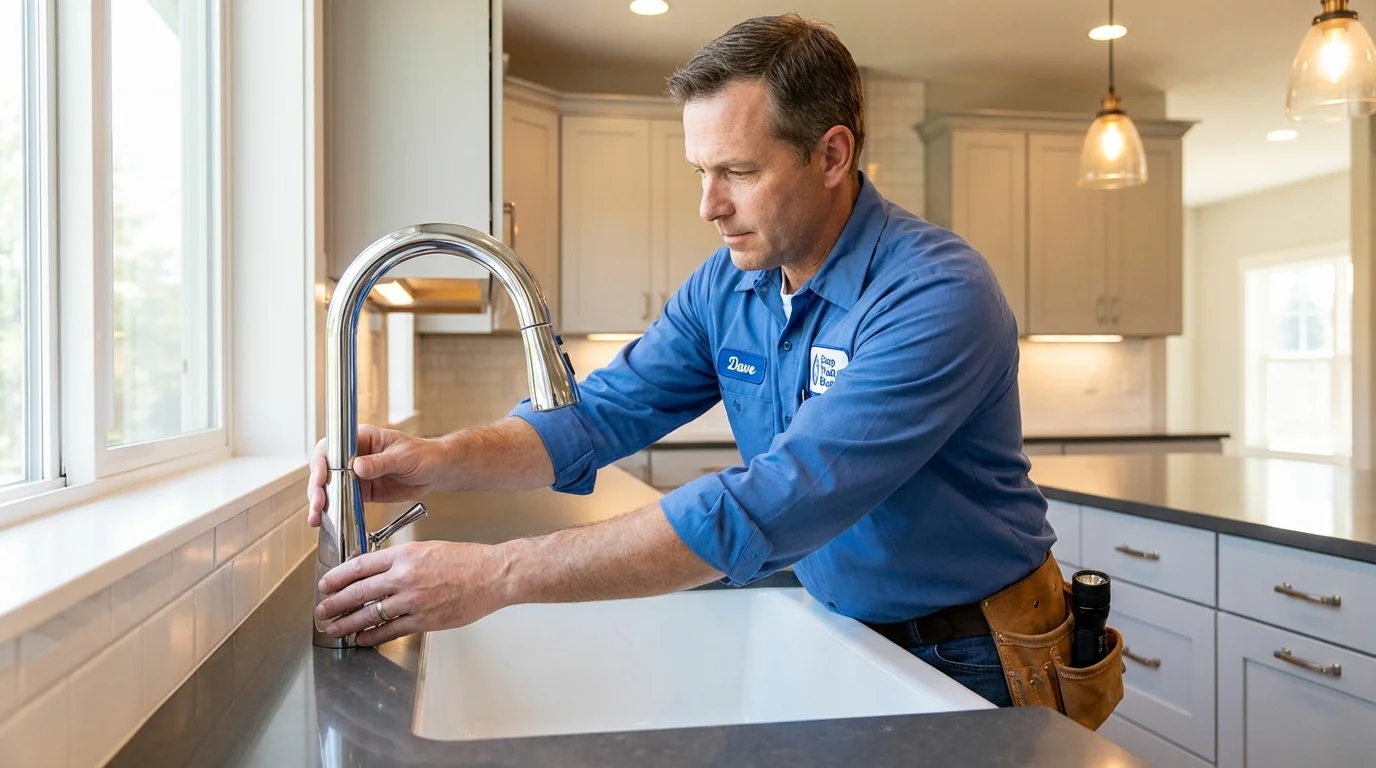 Kitchen faucet installation by Johns Plumbing LLC in Nottingham